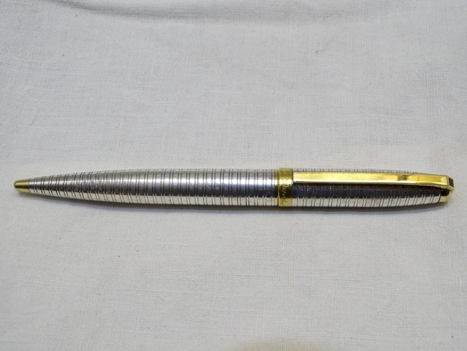 - ANCIEN STYLO BILLE ST DUPONT VINTAGE Plaqué or et argent fonctionne COLLECTION
