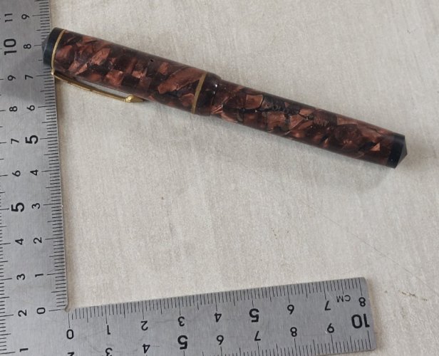 Ancien stylo plume à pompe, Gold Starry