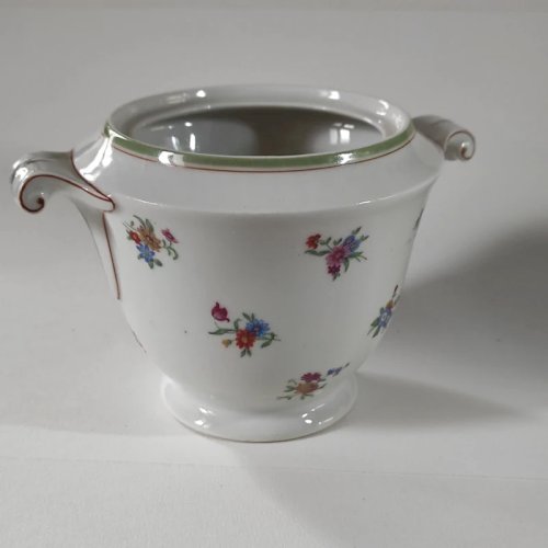 Ancien sucrier, pot, en porcelaine de Limoges, Gda
