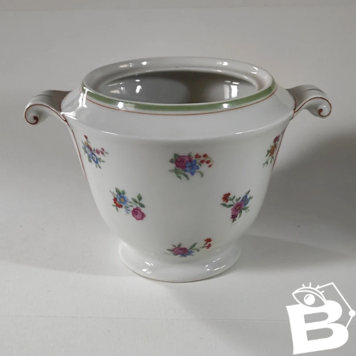 Ancien sucrier, pot, en porcelaine de Limoges, Gda