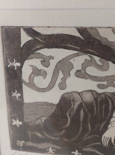 Ancien tableau / dessin / peinture, l'arbre de Jessé, par M.M. Gasseau