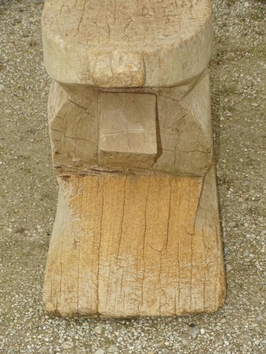 -ANCIEN TABOURET AFRICAIN BOIS SCULPTE ART TRIBAL de SAGE BOIS ASHANTI GHANA?
