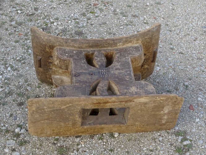 -ANCIEN TABOURET AFRICAIN de SAGE BOIS ASHANTI GHANA? Jus de GRENIER Déco   D