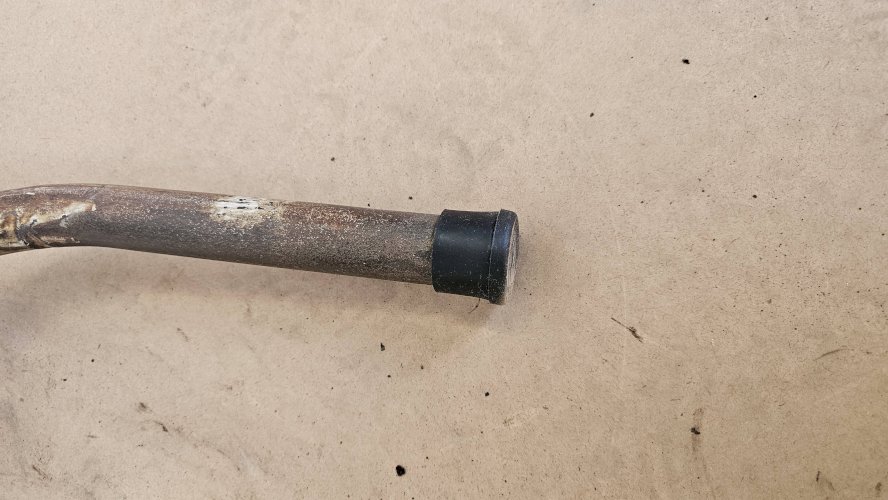 Ancien tabouret datelier en teck + fer forgé