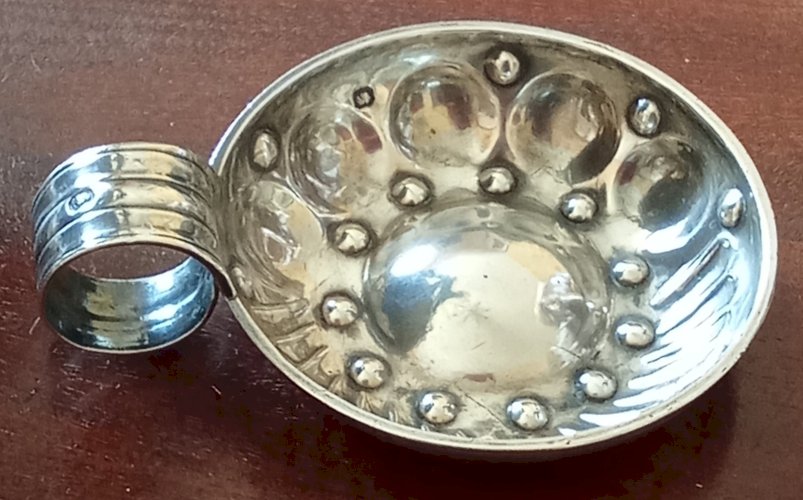 Ancien Taste-Vin Tastevin Argent massif  31 grammes  poinçon Minerve Oenologie