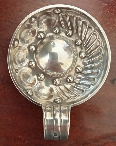 Ancien Taste-Vin Tastevin Argent massif  31 grammes  poinçon Minerve Oenologie