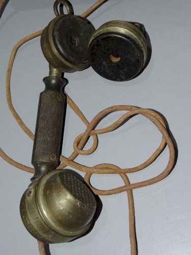 -ANCIEN TELEPHONE MURAL CAISSE NOYER MODELE 1910 ASSOCIATION OUVRIERS INST.   D