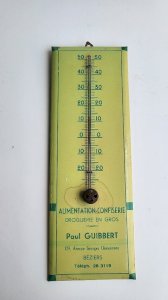 OLD ADVERTISING THERMOMETER FOOD CANDY GROCERY WHOLESALE