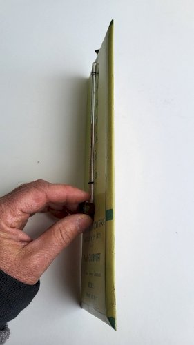 ANCIEN THERMOMETRE PUBLICITAIRE ALIMENTATION CONFISERIE DROGUERIE EN GROS