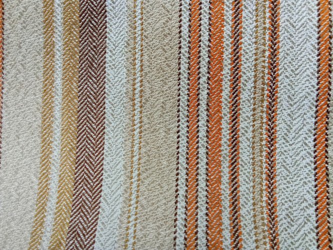 Ancien Tissu Épais Toile à Matelas Rayures Rayé couture old sewing fabric