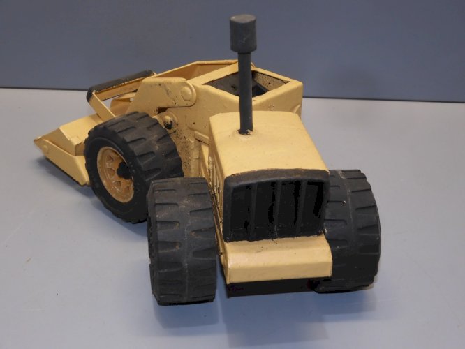 - ANCIEN TRACTEUR CHARGEUR TONKA JAUNE JOUET METAL BULLDOZER COLLECTION VINTAG D