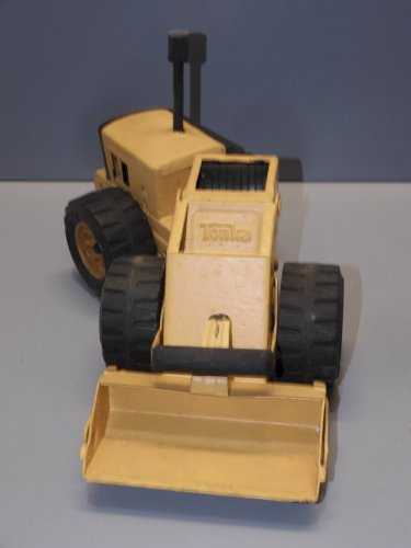 - ANCIEN TRACTEUR CHARGEUR TONKA JAUNE JOUET METAL BULLDOZER COLLECTION VINTAG D