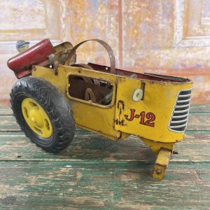 Vintage Joustra J-12 Tin Tractor – For Parts or Restoration – Rare!