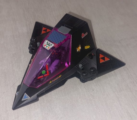 Ancien vaisseau Shadow Parasite, Starcom + figurine, Coleco, 1986 ^