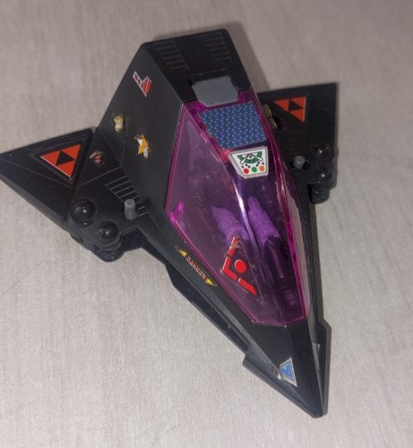 Ancien vaisseau Shadow Parasite, Starcom + figurine, Coleco, 1986 ^