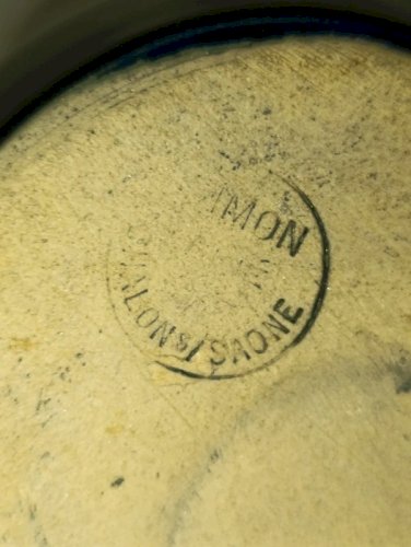 ancien vase / bouteille signé Chalon-sur-Saône en bon etat