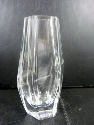 Ancien Vase Design Cristal de Daum Signé TBE H - 18,2 cm