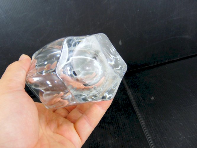 Ancien Vase Design Cristal de Daum Signé TBE H - 18,2 cm
