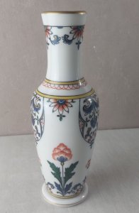 Old opaline vase, painted, Sèvres