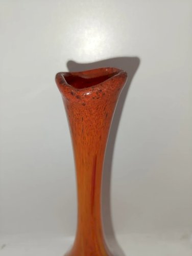 ancien vase en pate de verre multicouleur en bon etat