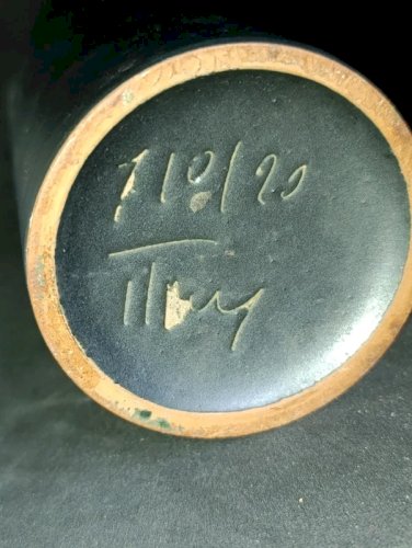 ancien vase italien bitossi?  gris irisé en bon etat