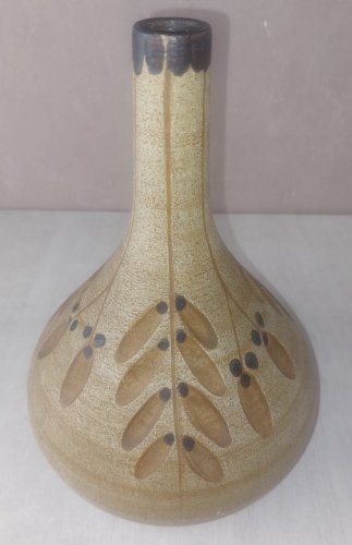 Ancien vase moderniste, Peter Müller / Sgrafo, en céramique, Allemagne, 1975 ^