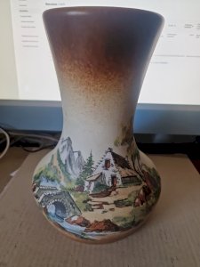 ANCIEN VASE SIGNE CAZALAS   25 x 16