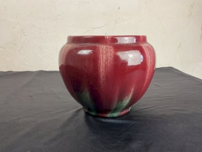 ancien vase XIXeme chinois sang de boeuf signé