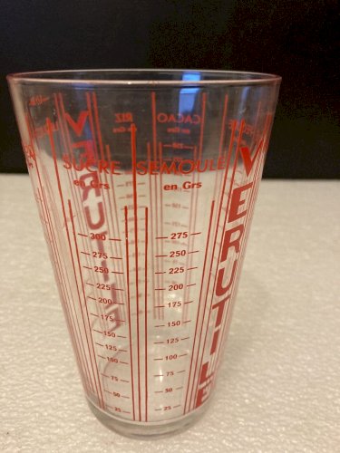 ancien Verre Doseur VERUTILE  Mesure Vintage En Verre cuisine décoration