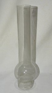 -ANCIEN VERRE POUR LAMPE A PETROLE MARQUE PYREX 15' JUS DE GRENIER COLLECTION  D