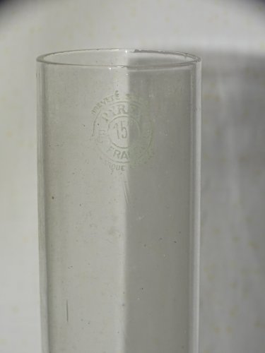 -ANCIEN VERRE POUR LAMPE A PETROLE MARQUE PYREX 15' JUS DE GRENIER COLLECTION  D