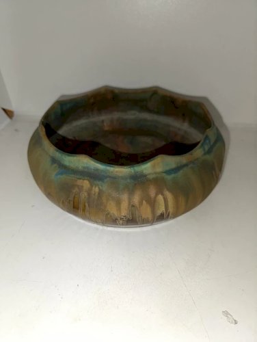 ancien vide de poche en gres flammé signé Gilbert metenier en bon etat