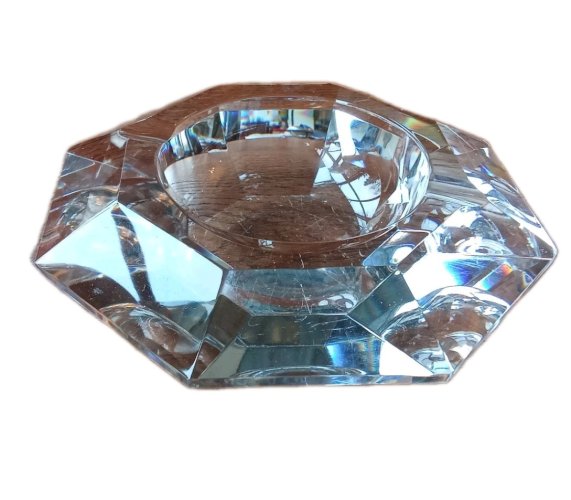 Ancien Vide Poche Cendrier Coupe Cristal Val Saint Lambert old crystal ashtray