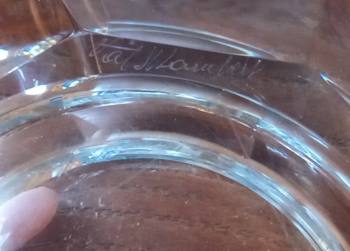 Ancien Vide Poche Cendrier Coupe Cristal Val Saint Lambert old crystal ashtray