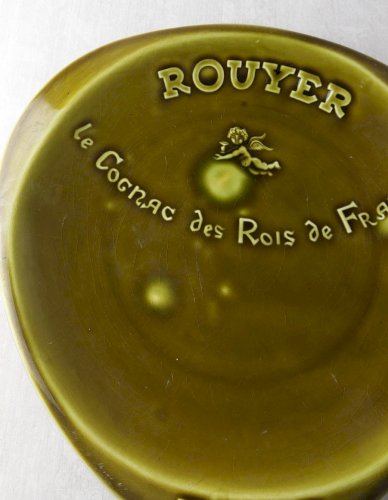 Ancien vide poche  / cendrier publicitaire, Rouyer, céramique de Sarreguemines