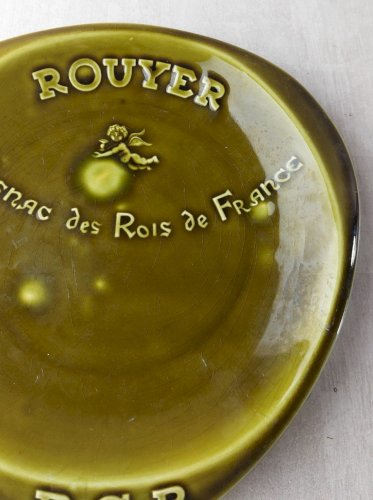 Ancien vide poche  / cendrier publicitaire, Rouyer, céramique de Sarreguemines