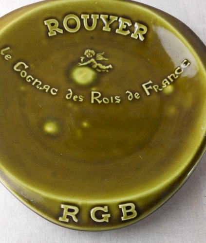 Ancien vide poche  / cendrier publicitaire, Rouyer, céramique de Sarreguemines