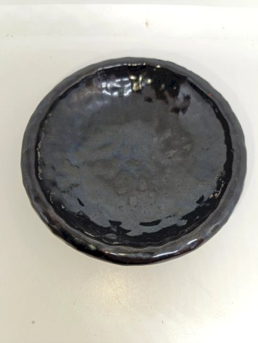 ancien vide poche gris metallisé signé poterie provencale salernes var en bon etat