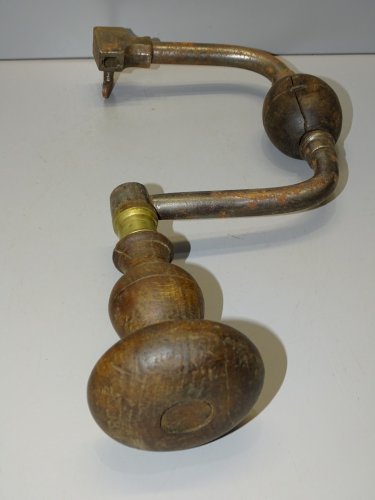 -ANCIEN VILEBREQUIN OUTIL DE MENUISIER OUTIL ANCIEN COLLECTION DECO  D