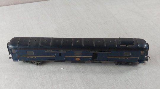Old luggage car, International Sleeping Car Company, JEP 6656, in HO scale.