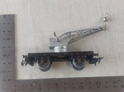Ancien wagon grue 366, Märklin, en HO