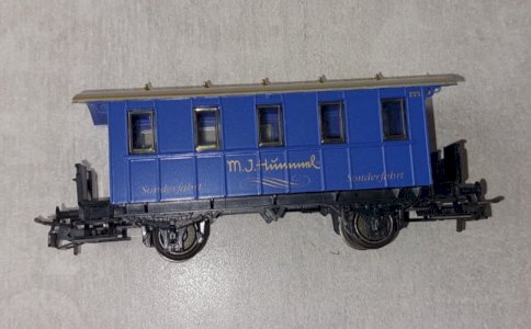Ancien wagon / voiture voyageur, MI Hummel, Märklin, en HO