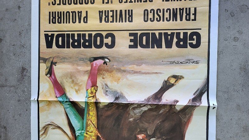 ANCIENNE AFFICHE DE CORRIDA 3 AOUT 1980 DAX