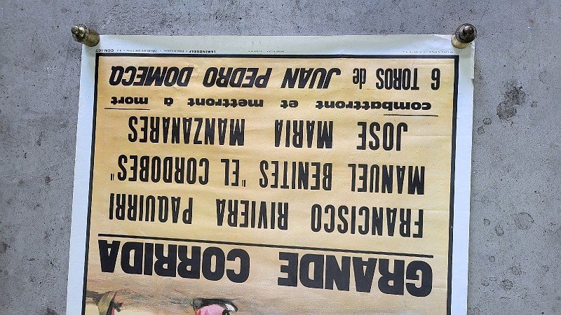 ANCIENNE AFFICHE DE CORRIDA 3 AOUT 1980 DAX