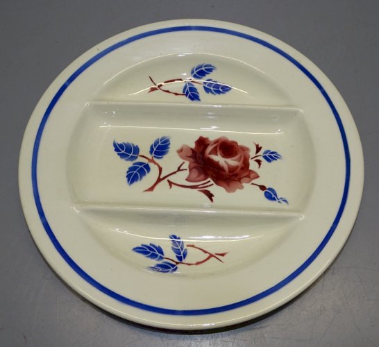 -ANCIENNE ASSIETTE A ASPERGES MODELE  CHANTAL KG LUNEVILLE COLLECTION    D