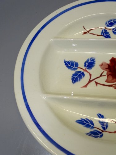 -ANCIENNE ASSIETTE A ASPERGES MODELE  CHANTAL KG LUNEVILLE COLLECTION    D