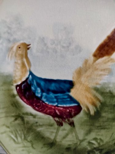 Ancienne assiette choisy le roi à decor de faisan en bon etat