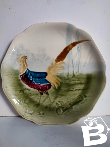 Ancienne assiette choisy le roi à decor de faisan en bon etat