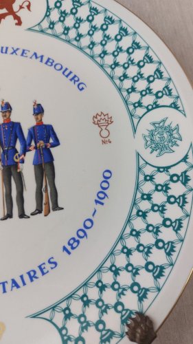 Ancienne assiette, Compagnie volontaire, Grand Duché Luxembourg, Villeroy & Boch