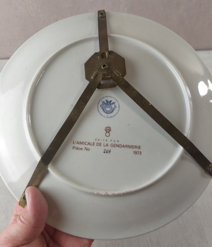 Ancienne assiette, Compagnie volontaires, Grand Duché Luxembourg, Villeroy Boch